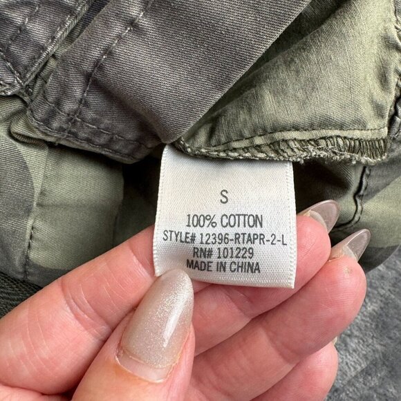 MIAMI Womens Jacket Size Small Green Camo Safari Anorak Zip Front - Picture 6 of 9